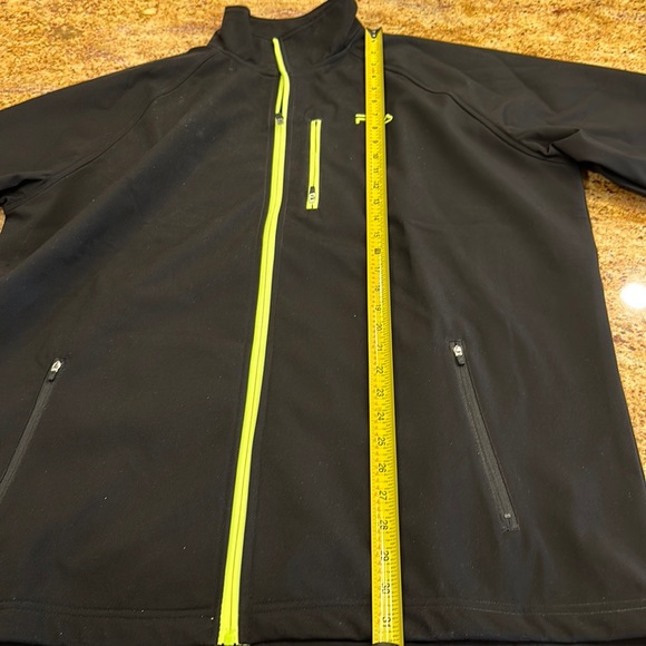 NWT💙FILA MENS BLACK ZIP UP PERFORMANCE JACKET WITH BRIGHT GREEN TRIM SIZE XXL - Picture 8 of 11